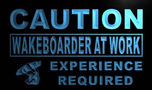 Caution Wake boarder at Work Neon Light Sign